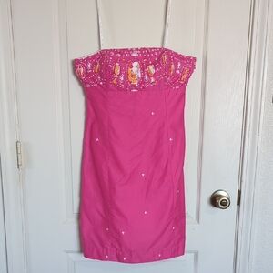 Lilly Pulitzer Strapless Dress 2 EUC